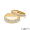 Jewelove™ Rings Milgrain Edge Platinum & Yellow Gold Couple Rings JL PT 636