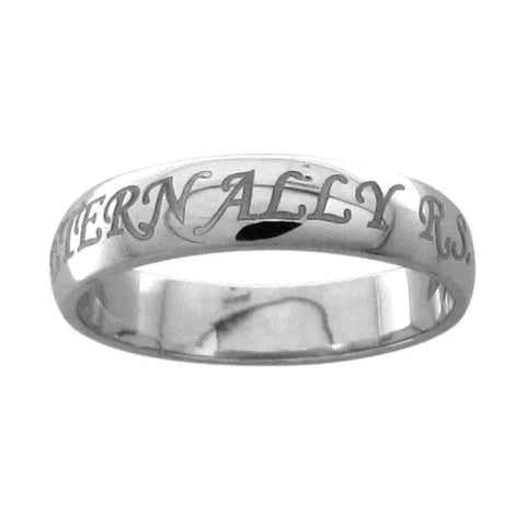 Name Engraved Platinum Bands SJ PTO 228