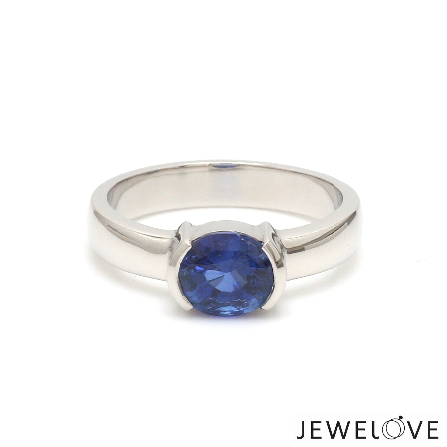 Custom 14k White Gold Oval Blue Sapphire & Pear Shape Diamond Ring –  Brummitt Jewelry Design Studio (NC)