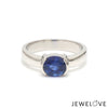 Jewelove™ Rings Men's Band only Natural Blue Sapphire Platinum Ring JL PT 1354