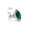 Jewelove™ Rings Women's Band only Natural Emerald Marquise Cut with Diamond 18k Gold Ring JL AU AIS0424