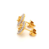 Jewelove™ Earrings Natural Fancy Color Yellow Diamond  Heart Shape Double Halo 18K Gold Earrings  JL AU E 335Y
