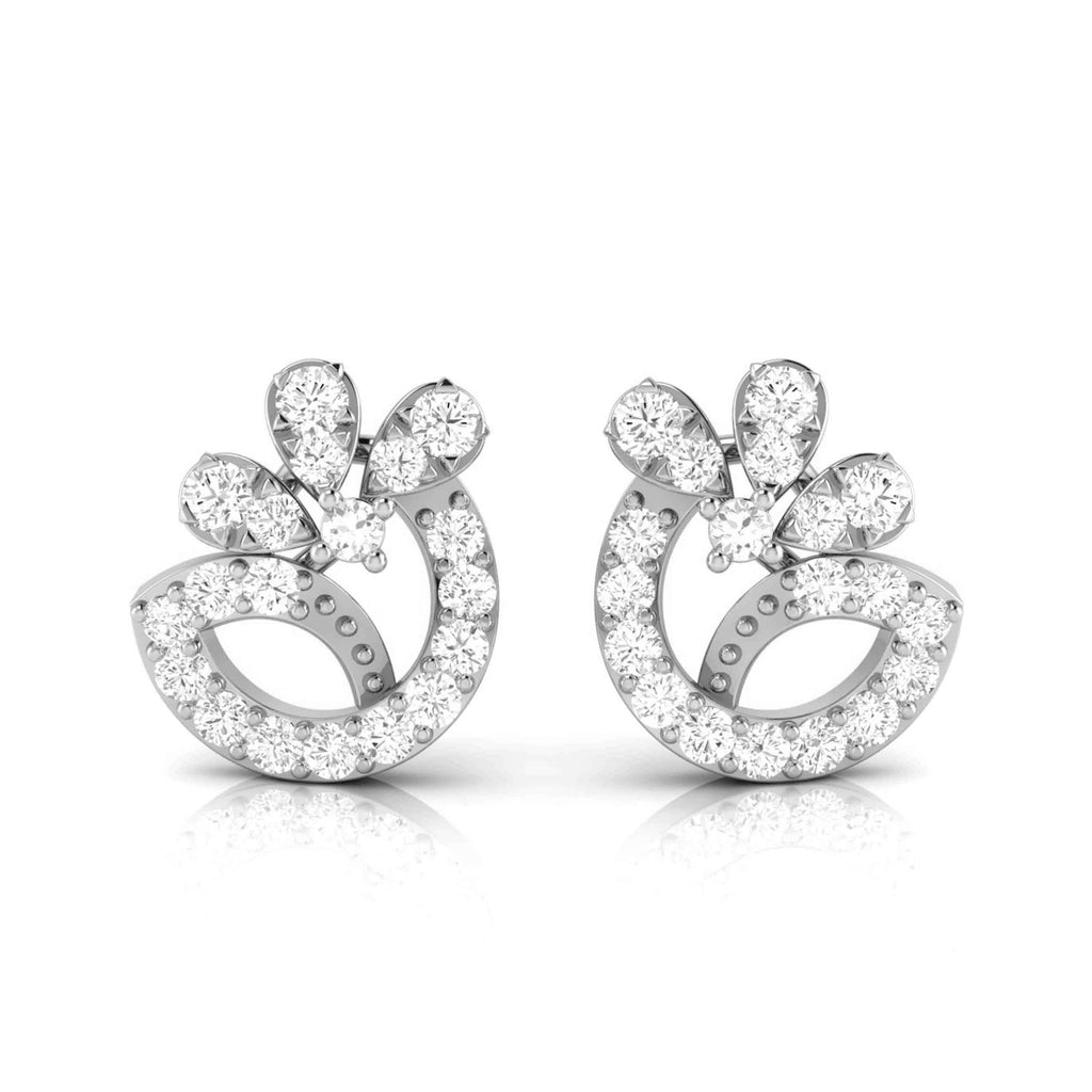 Jewelove™ Earrings SI IJ New Fashionable Platinum Diamond Earrings for Women JL PT E OLS 20