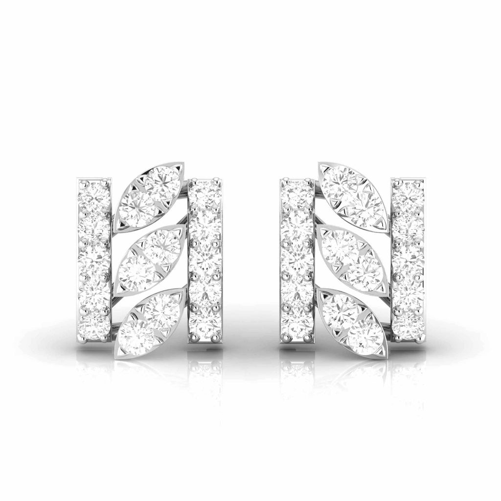 Jewelove™ Earrings SI IJ New Fashionable Platinum Diamond Earrings for Women JL PT E OLS 42