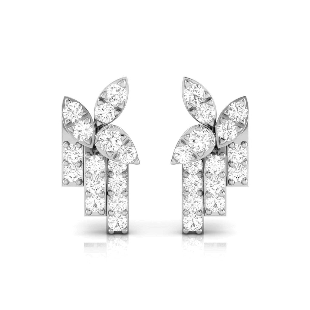 Jewelove™ Earrings SI IJ New Fashionable Platinum Diamond Earrings for Women JL PT E OLS 8