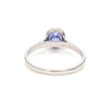 Jewelove™ Rings Women's Band only Oval Cut Blue Sapphire Platinum Ring for Women JL PT 1196