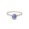 Jewelove™ Rings Women's Band only Oval Cut Blue Sapphire Platinum Ring for Women JL PT 1196