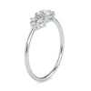 Jewelove™ Rings VS I / Women's Band only Oval Cut Solitaire with Round Brilliant Cut Diamond Platinum Ring JL PT 0687