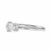 Jewelove™ Rings VS I / Women's Band only Oval Cut Solitaire with Round Brilliant Cut Diamond Platinum Ring JL PT 0687