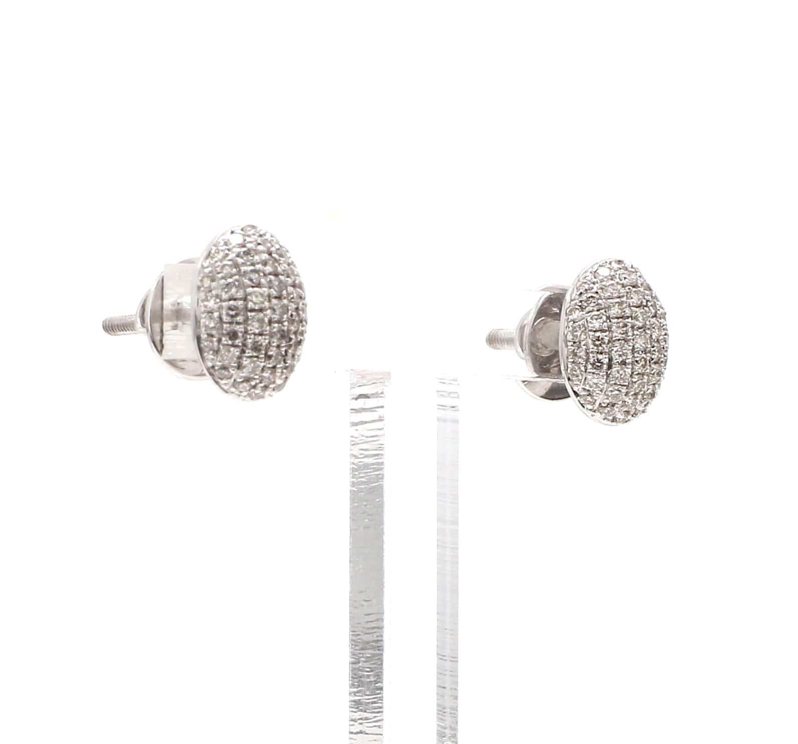 Macy's Diamond Cluster Stud Earrings (1/10 ct. t.w.) in Sterling Silver,  Created for Macy's - Macy's