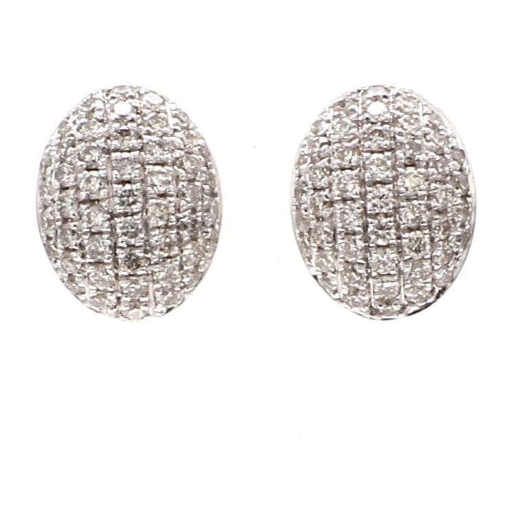 Jewelove™ Earrings SI IJ Oval Platinum Diamond Earrings Studs JL PT E 188