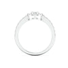 Jewelove™ Rings SI IJ / Women's Band only Oval Solitaire-Look Platinum Diamond Ring for Women JL PT 1004