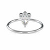 Jewelove™ Rings VS I / Women's Band only Pear Cut Diamond with Round Brilliant Cut Diamond Platinum Ring JL PT 0672