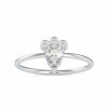 Jewelove™ Rings VS I / Women's Band only Pear Cut Diamond with Round Brilliant Cut Diamond Platinum Ring JL PT 0672