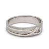 Side View of Plain Infinity Knot Platinum Love Bands SJ PTO 115