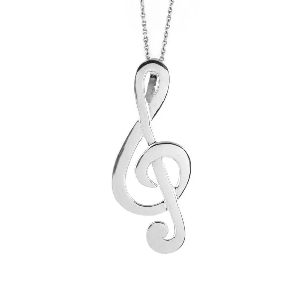 Jewelove™ Necklaces & Pendants Plain Pendant G Clef Treble Clef Musical Note Pendant JL PT E 165