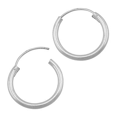 Jewelove™ Earrings Plain Platinum Bali Earrings JL PT E 172