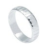 Jewelove™ Rings Men's Band only Plain Platinum Band with Stripes for Men JL PT 483