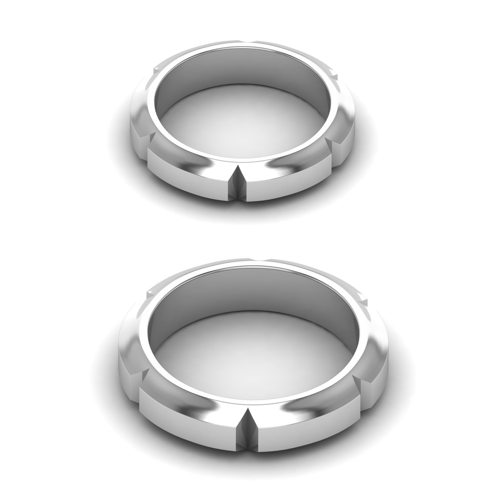 Jewelove™ Rings Both Plain Platinum Couple Ring JL PT MB 127