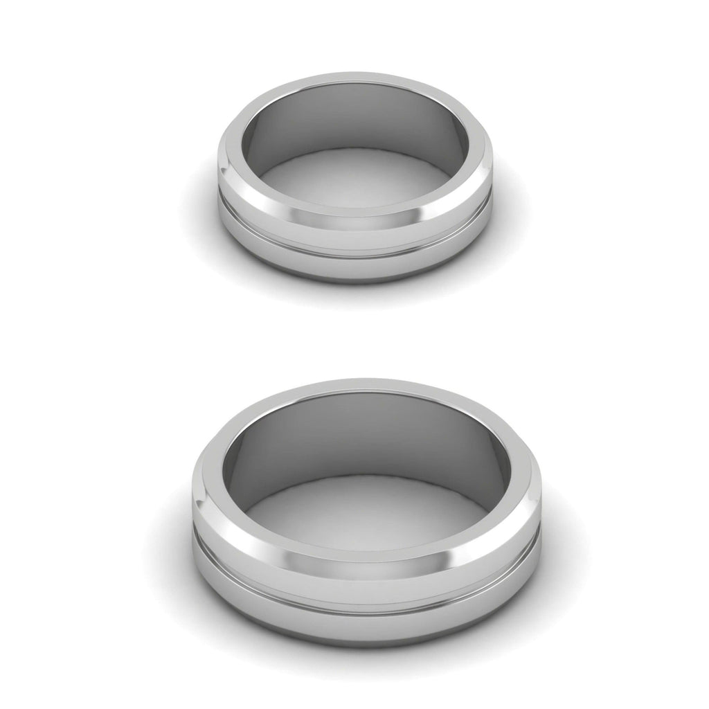 Jewelove™ Rings Both Plain Platinum Couple Ring JL PT MB 128