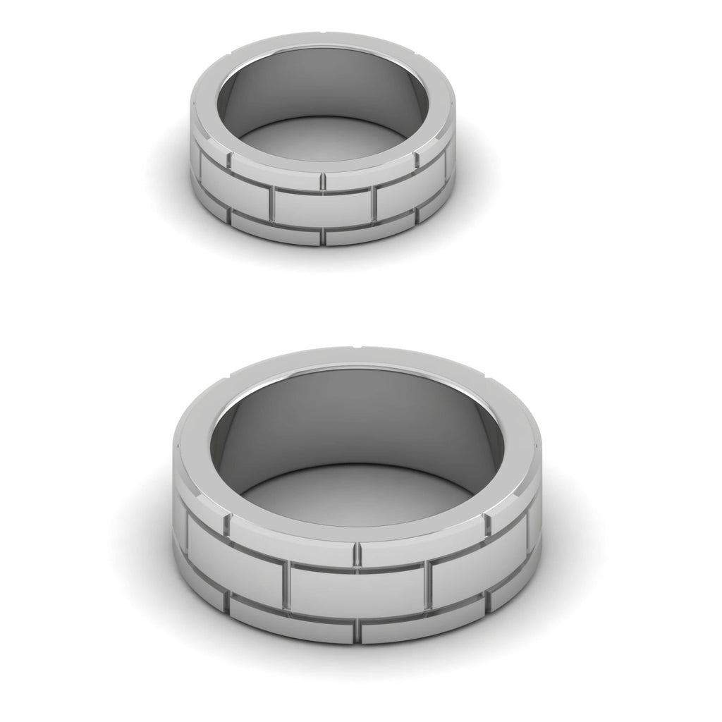 Jewelove™ Rings Both Plain Platinum Couple Ring JL PT MB 138