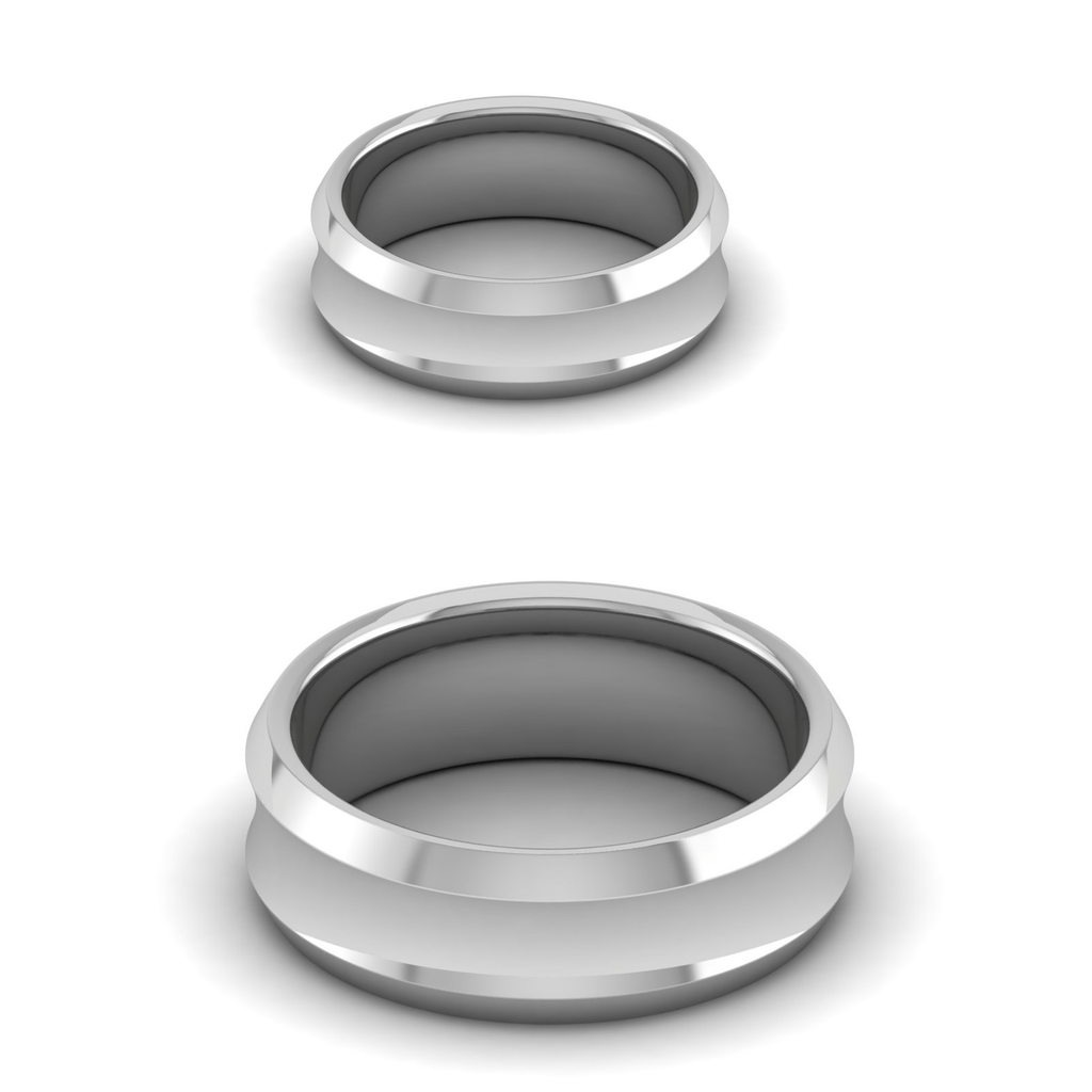 Jewelove™ Rings Both Plain Platinum Couple Ring JL PT MB RB 130
