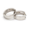 Jewelove™ Earrings Plain Platinum Earring Bali for Men JL PT E 171