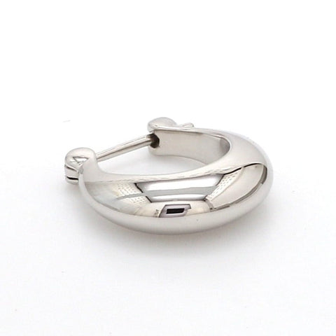 Plain Platinum Earring Bali for Men JL PT E 172