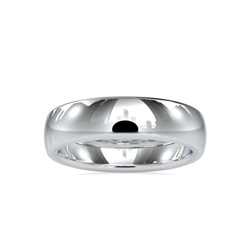 Jewelove™ Rings Men's Band only Plain Platinum Hi-Polish Ring for Men JL PT 0022