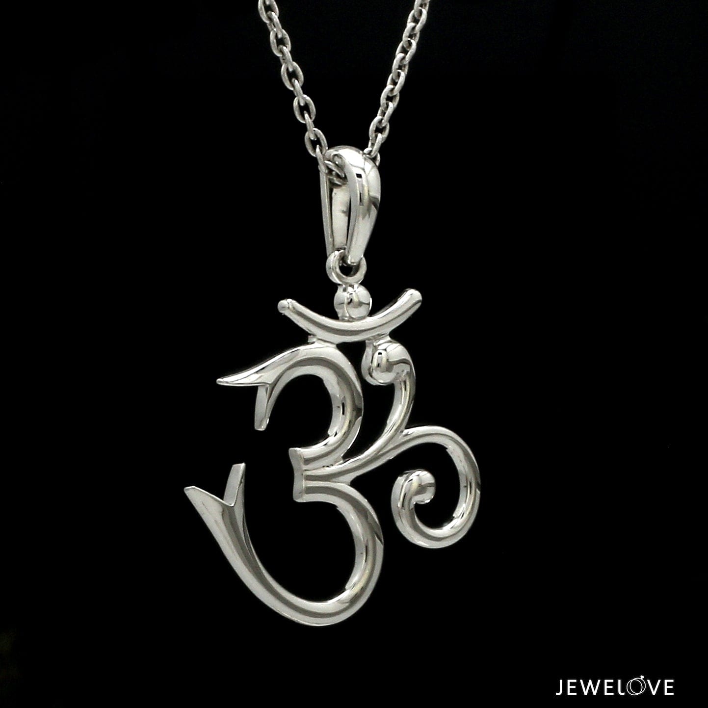 Jewelove™ Pendants Plain Platinum Om Pendant JL PT OM-3