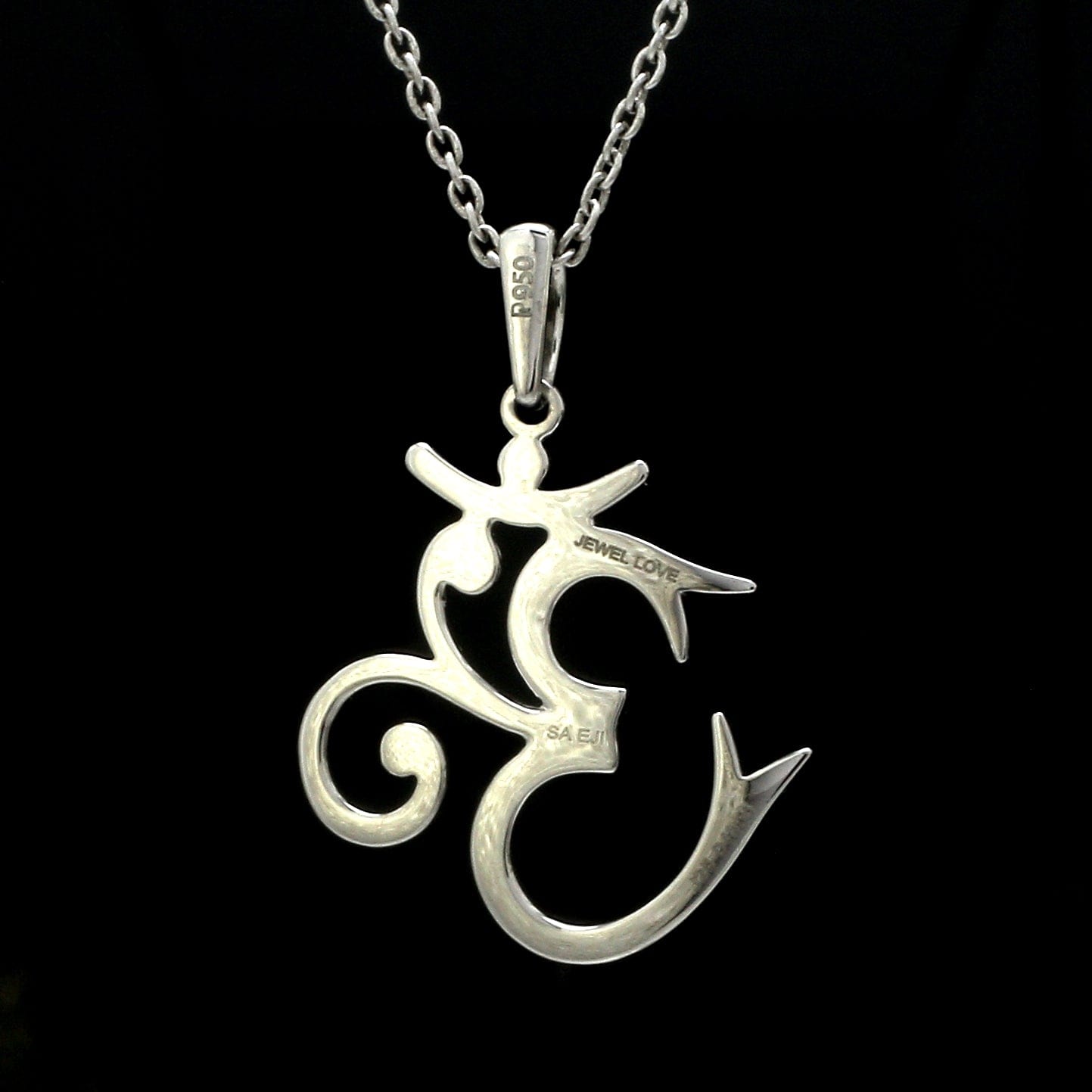 Jewelove™ Pendants Plain Platinum Om Pendant JL PT OM-3