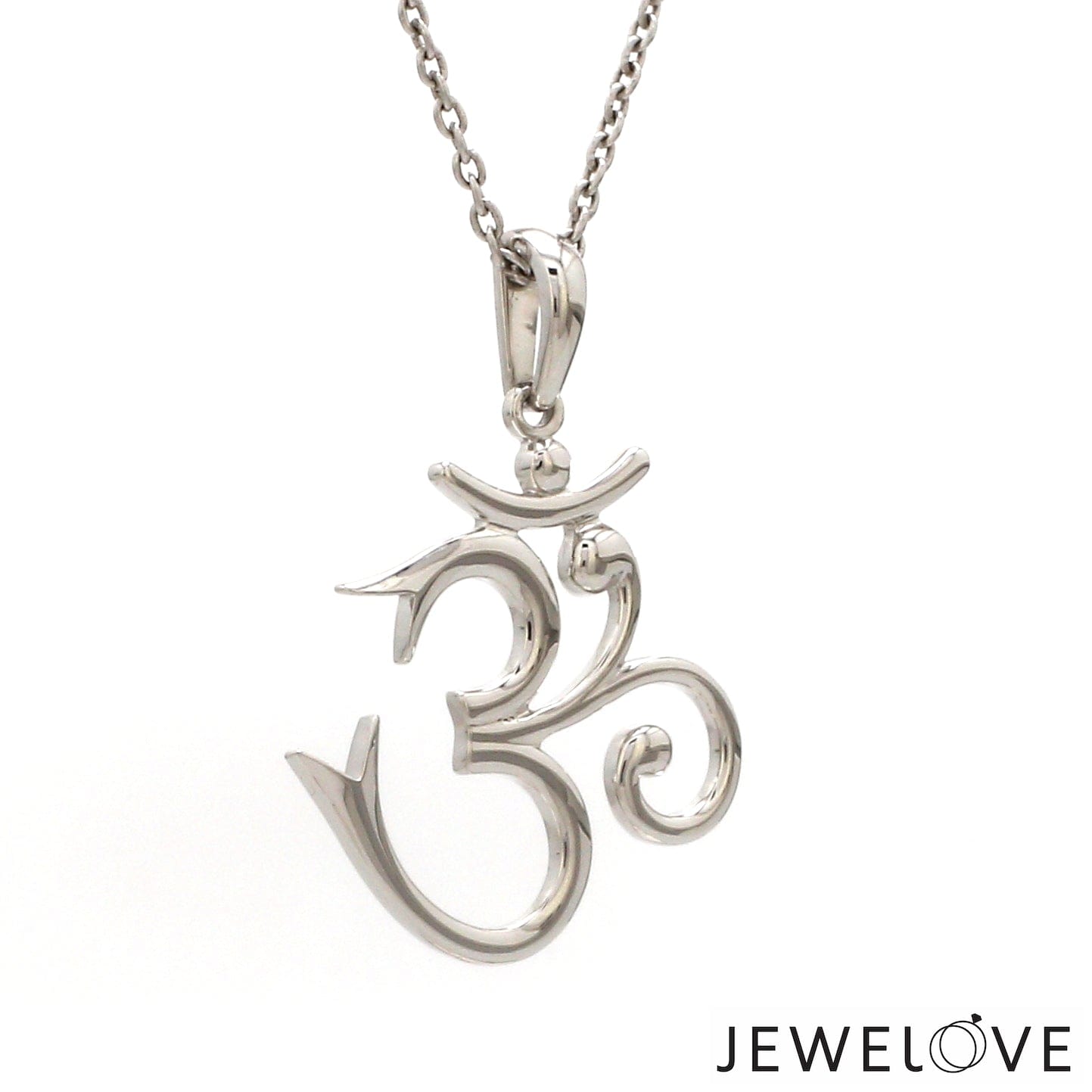 Jewelove™ Pendants Plain Platinum Om Pendant JL PT OM-3