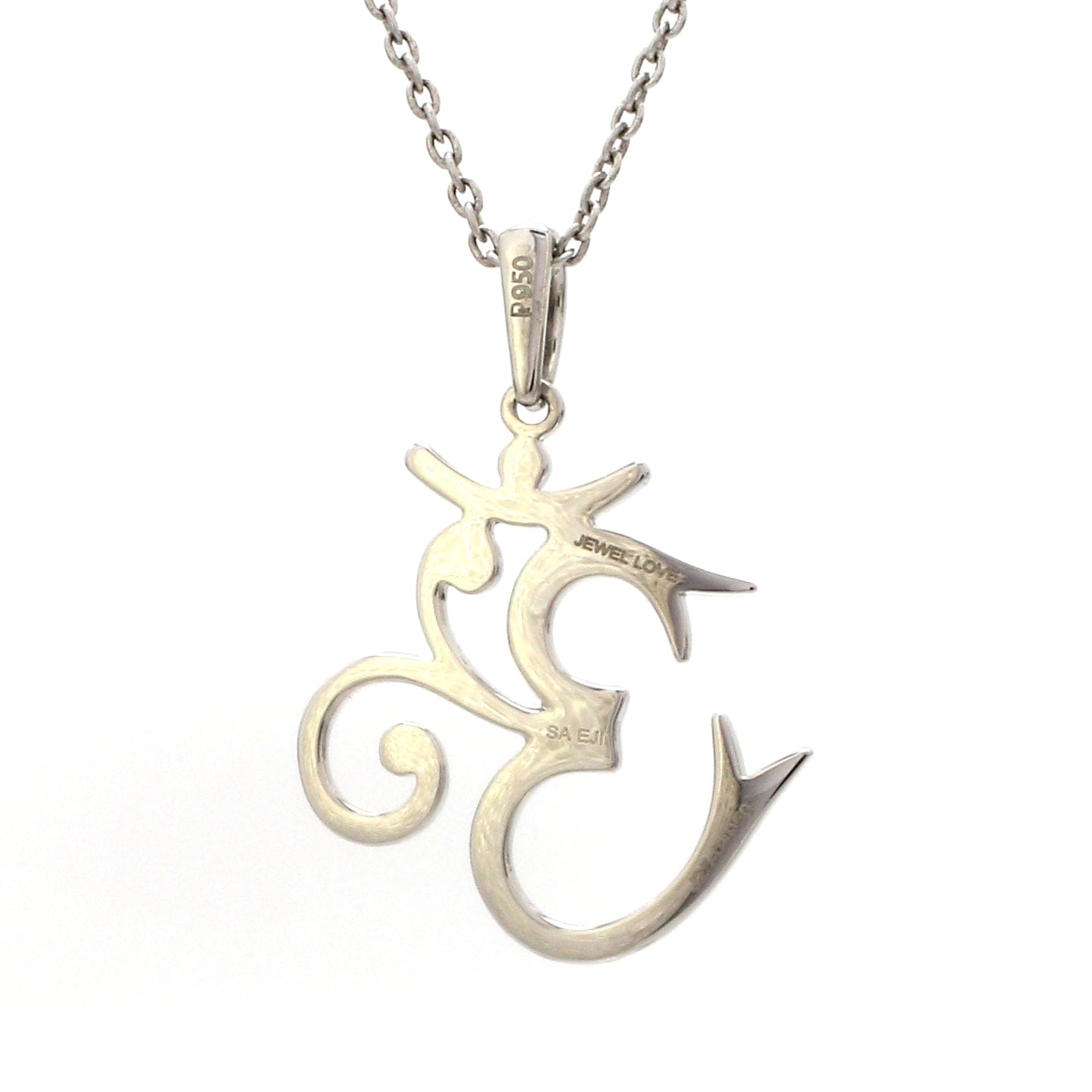 Jewelove™ Pendants Plain Platinum Om Pendant JL PT OM-3