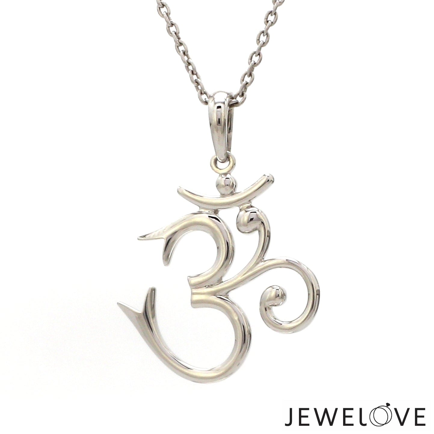 Jewelove™ Pendants Plain Platinum Om Pendant JL PT OM-3