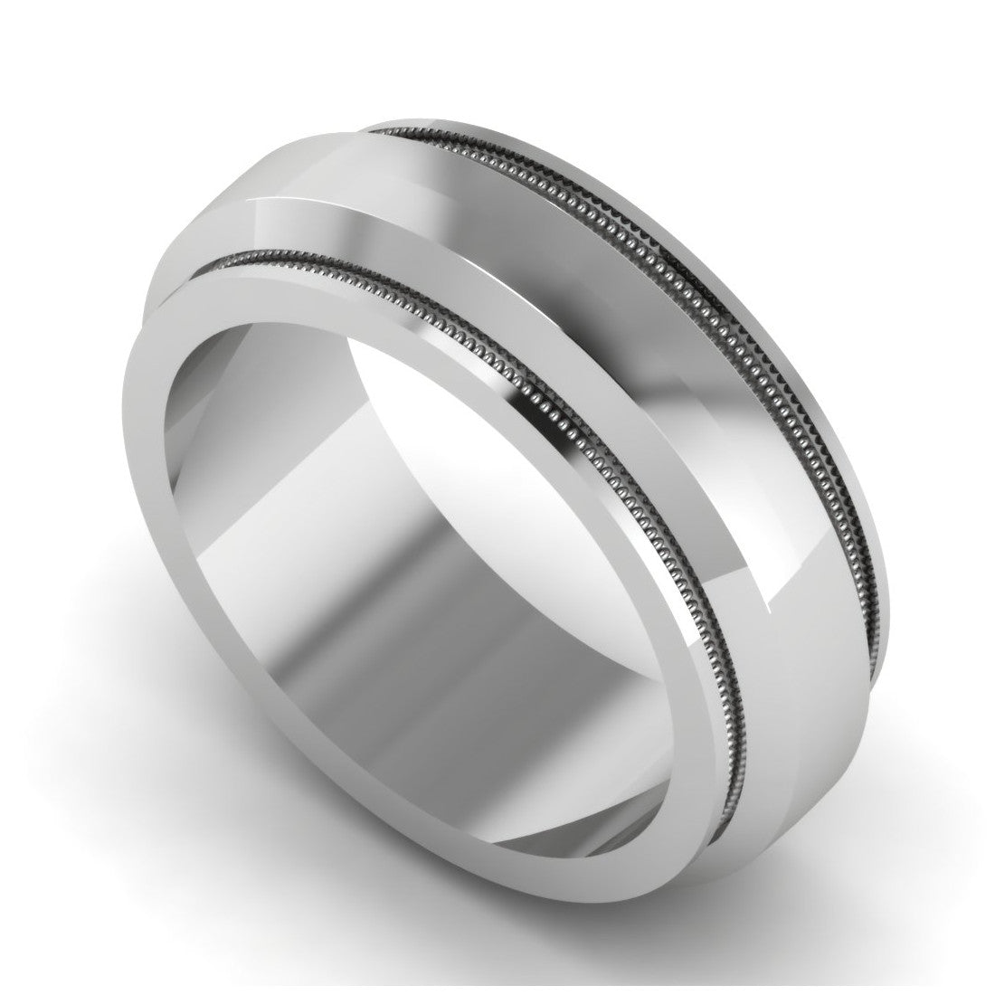 2.5mm Slight Court Heavy Wedding Ring In Platinum - Ring Size J