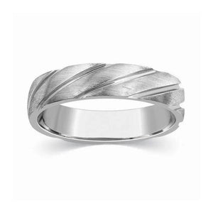 Plain Platinum Ring for Men with Grooves SJ PTO 293 – Jewelove™
