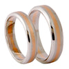 Plain Platinum & Rose Gold Couple Rings JL PT 402 - Suranas Jewelove
 - 2