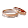 Plain Platinum & Rose Gold Couple Rings with a Wave JL PT 403 - Suranas Jewelove
 - 1