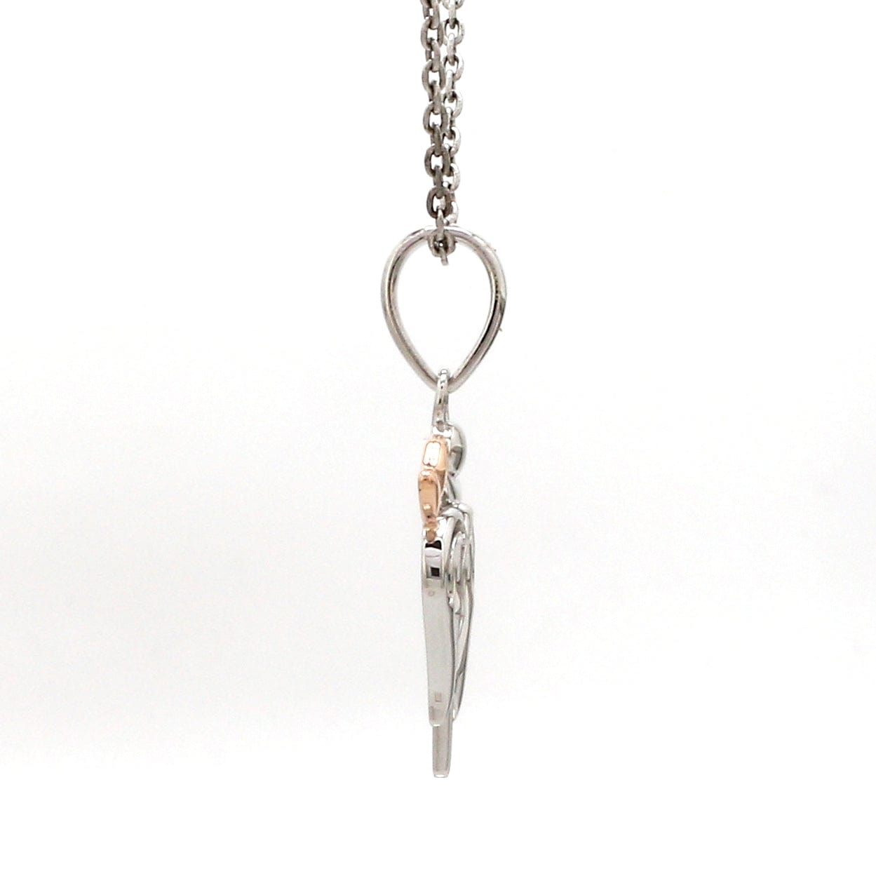 Jewelove™ Pendants Plain Platinum Rose Gold Shiv Ji Trishul Pendant JL PT P Trishul-RG