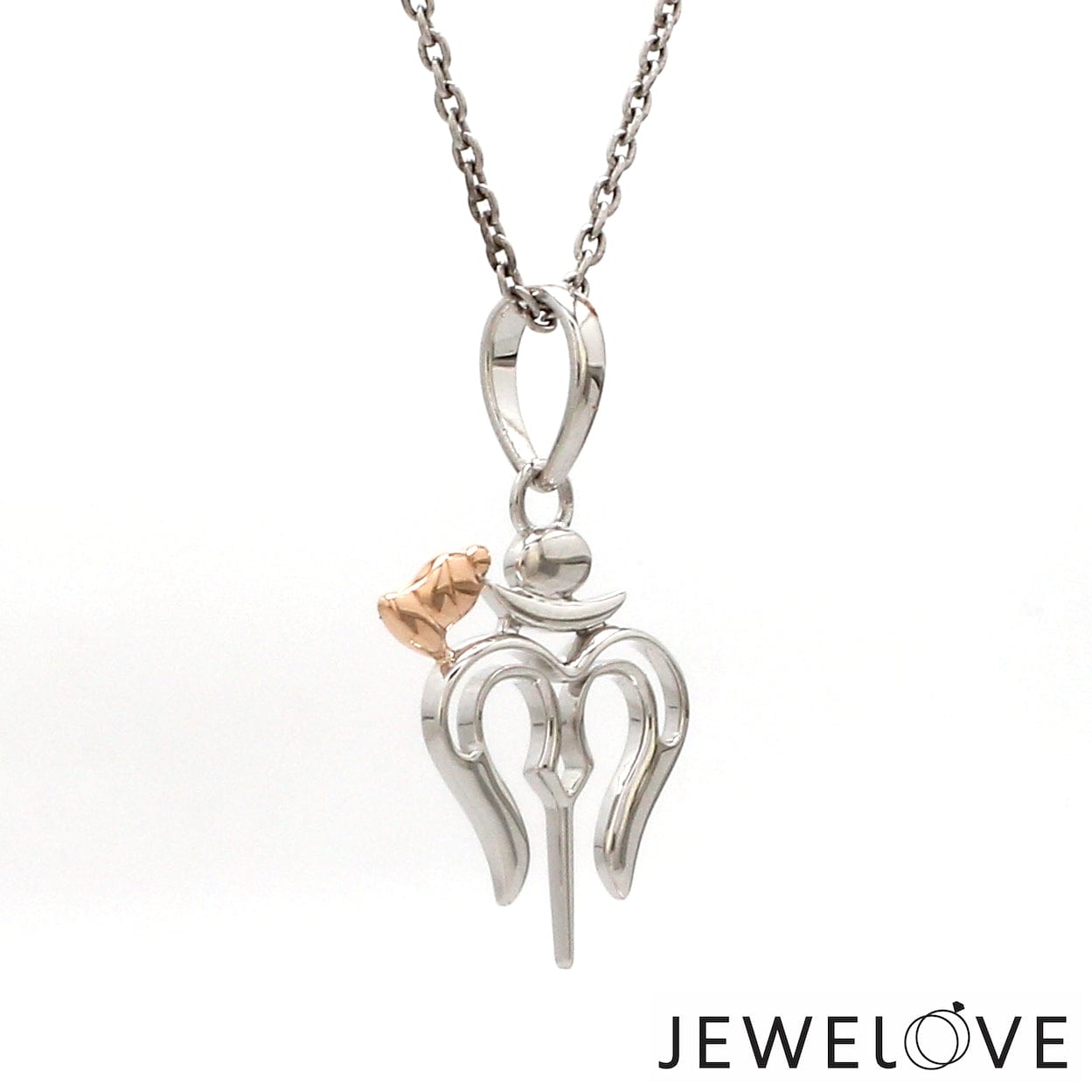 Jewelove™ Pendants Plain Platinum Rose Gold Shiv Ji Trishul Pendant JL PT P Trishul-RG