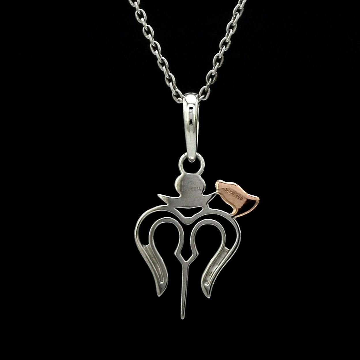 Jewelove™ Pendants Plain Platinum Rose Gold Shiv Ji Trishul Pendant JL PT P Trishul-RG