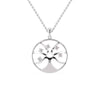 Jewelove™ Pendants SI IJ Platinum 5 Diamond in Circle Pendant for Women JL PT P 1220