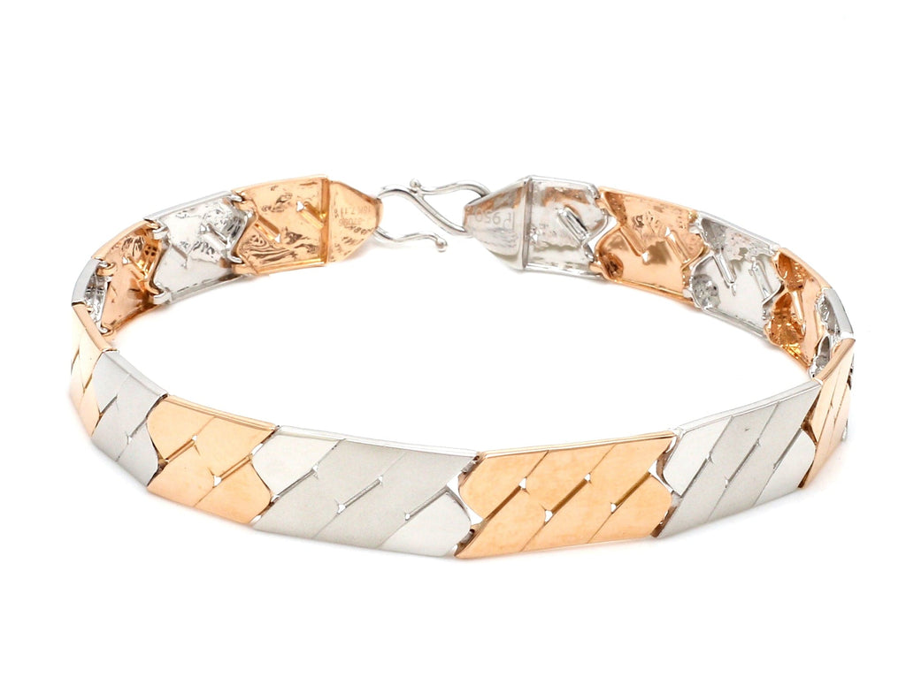 Jewelove™ Bangles & Bracelets Platinum and Rose Gold Bracelet for Men JL PTB 778