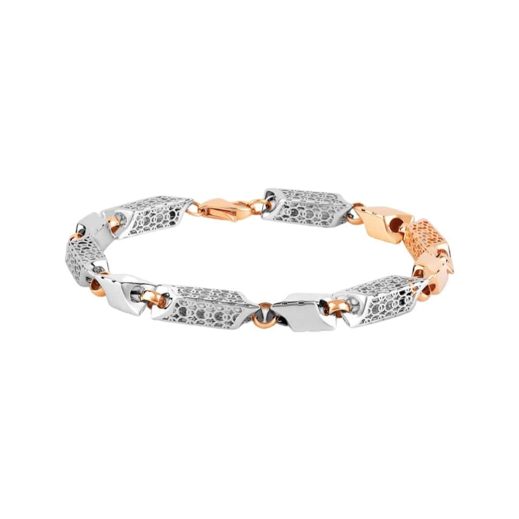 Jewelove™ Bangles & Bracelets Platinum and Rose Gold Bracelet for Men JL PTB 839