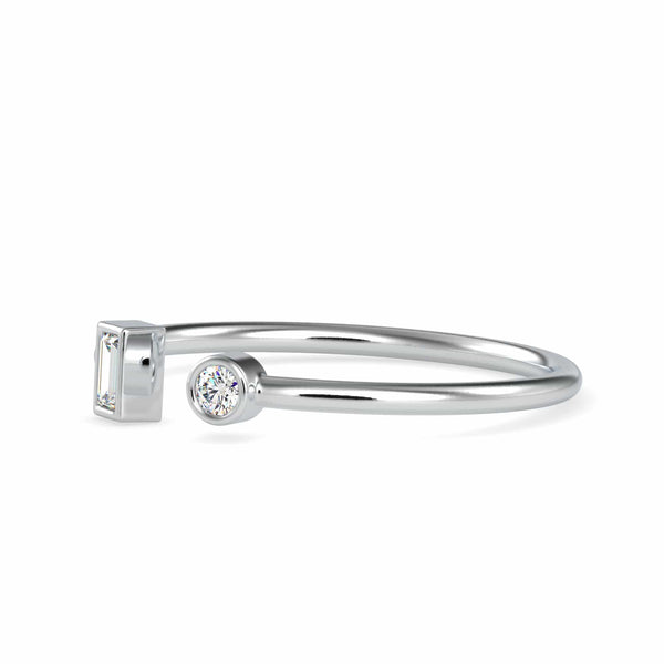 Jewelove™ Rings Women's Band only / VS GH Platinum Baguette Diamond Engagement Ring JL PT 0664