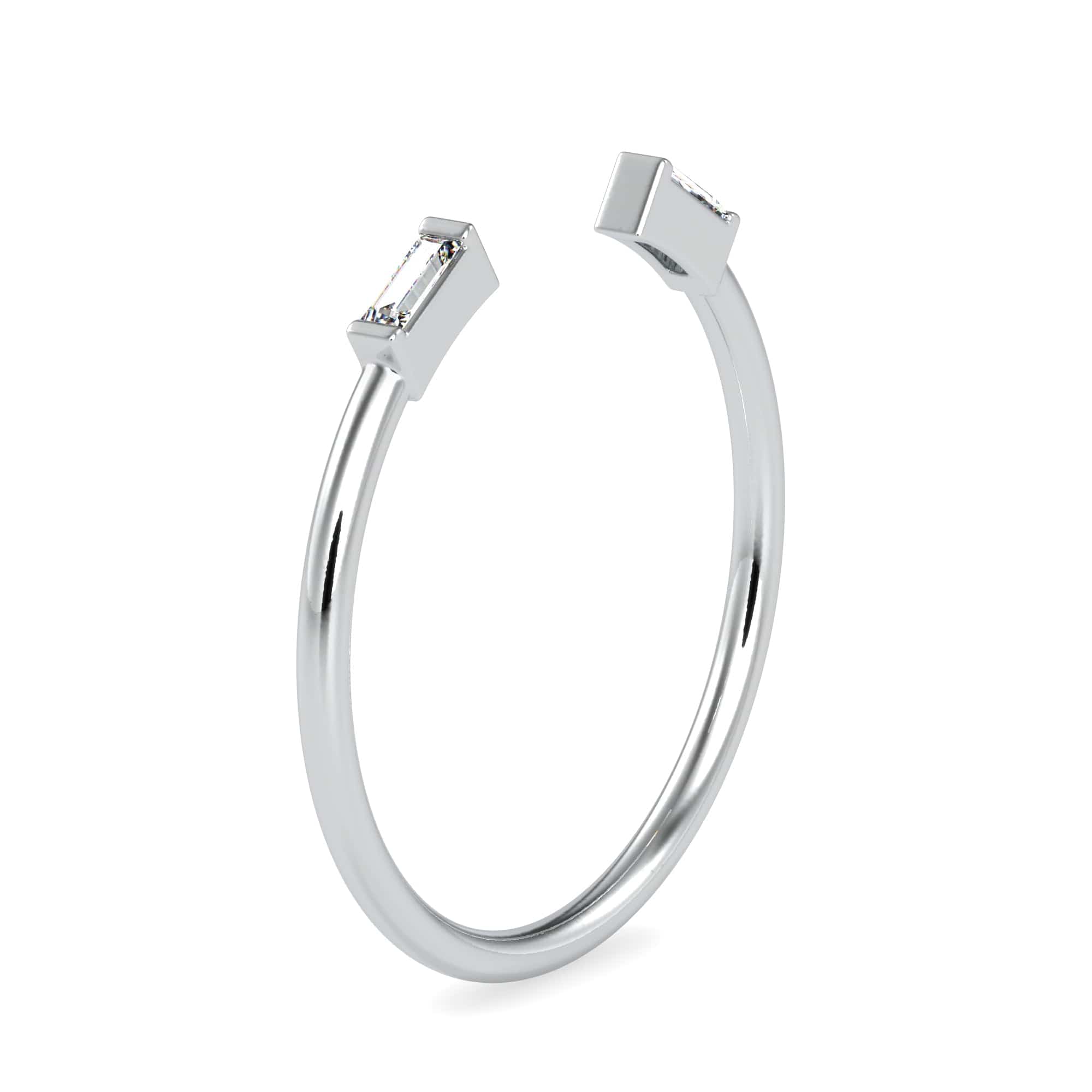 Jewelove™ Rings Women's Band only / VS GH Platinum Baguette Diamond Ring for Women JL PT 0611