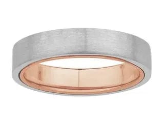 Jewelove™ Rings Platinum Band with Rose Gold Band Inside JL PT 439