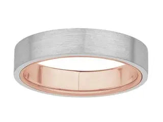 Jewelove™ Rings Platinum Band with Rose Gold Band Inside JL PT 439