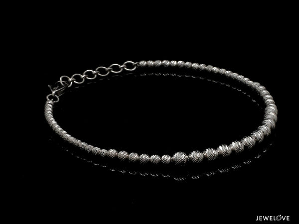 Jewelove™ Bangles & Bracelets Platinum Bracelet with Shine Diamond Cut Balls JL PTB 1204