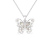 Jewelove™ Pendants SI IJ Platinum Butterfly Pendant with Diamonds for Women JL PT P 1234